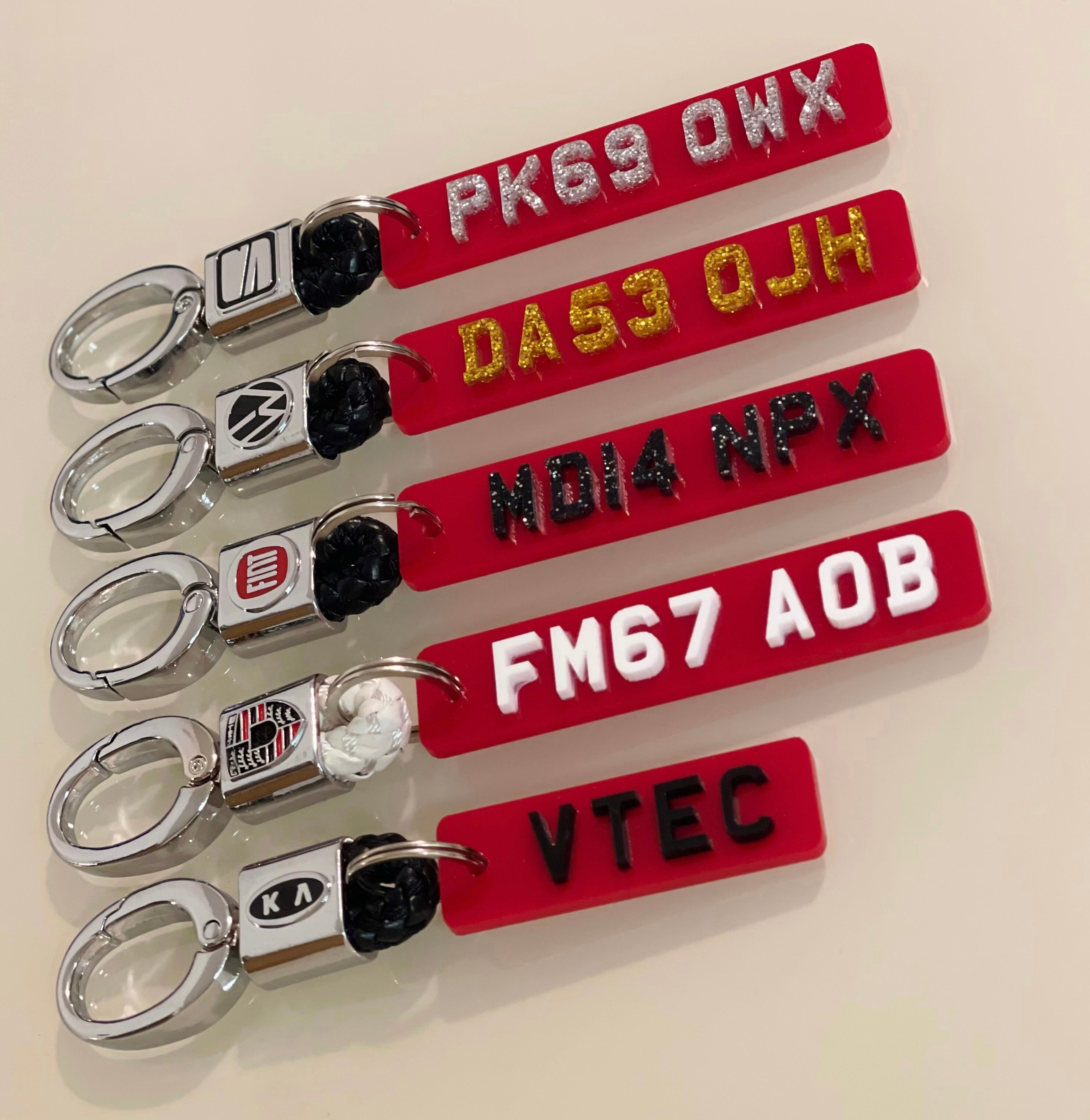 4d Full Shebang Number Plate Keyring