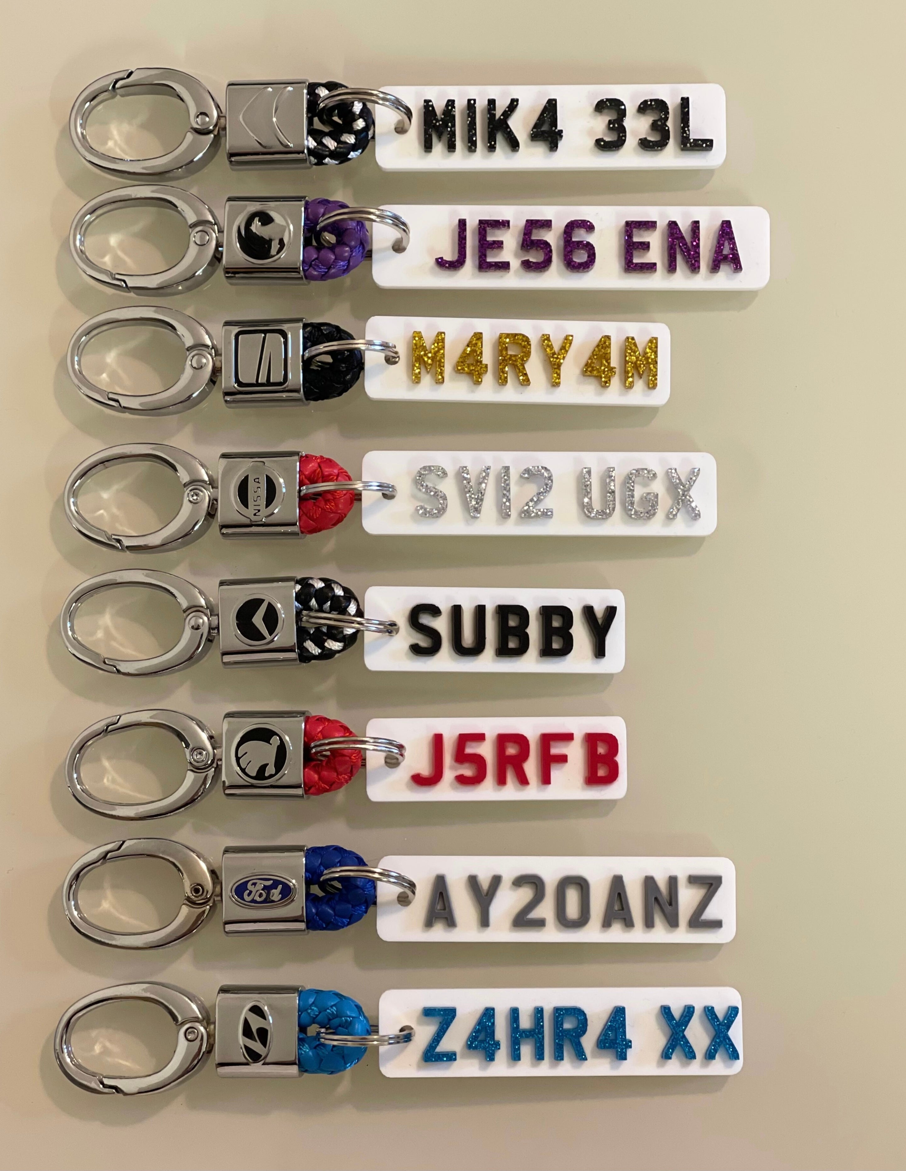 4d Full Shebang Number Plate Keyring