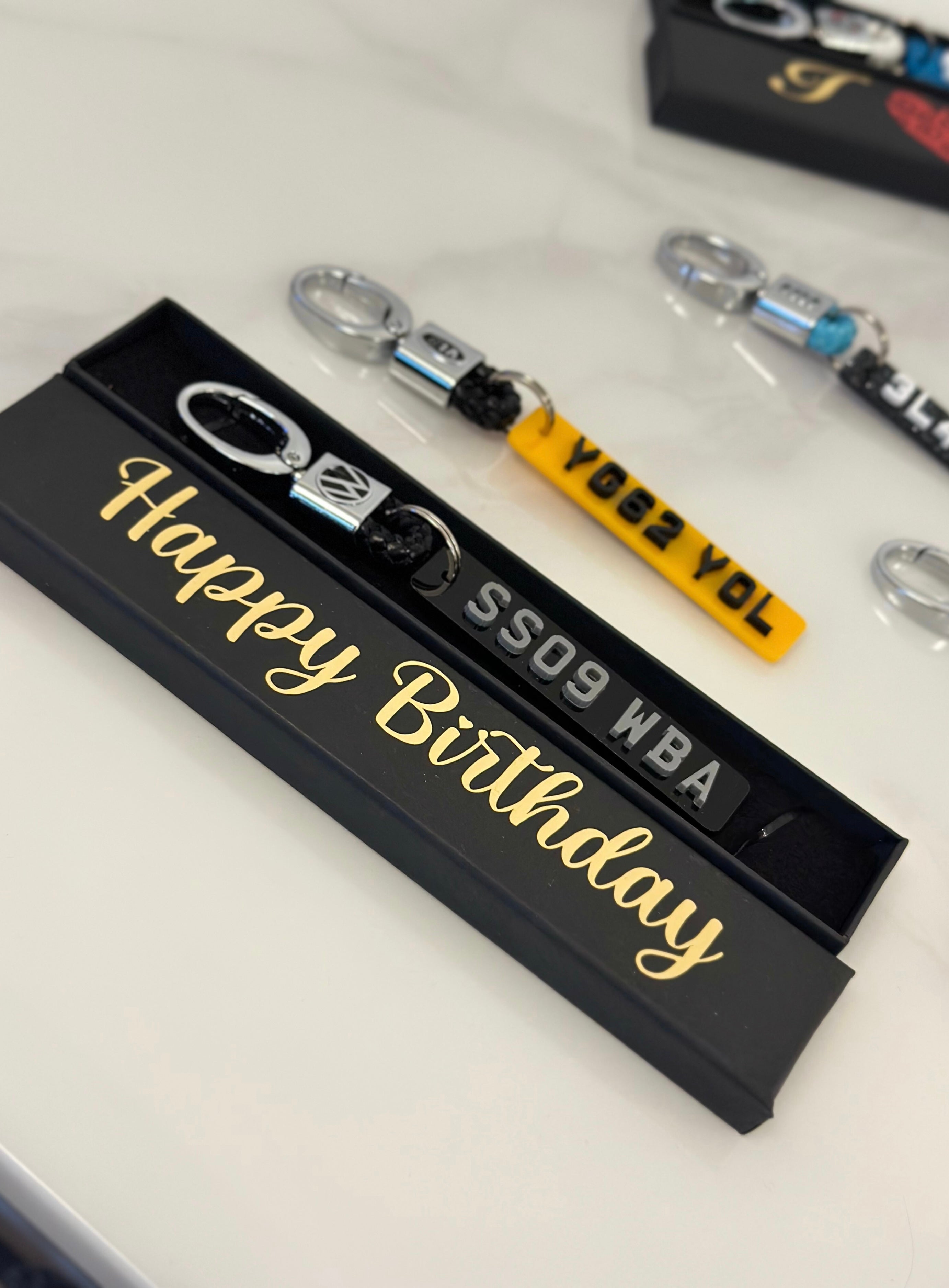 4d Full Shebang Number Plate Keyring
