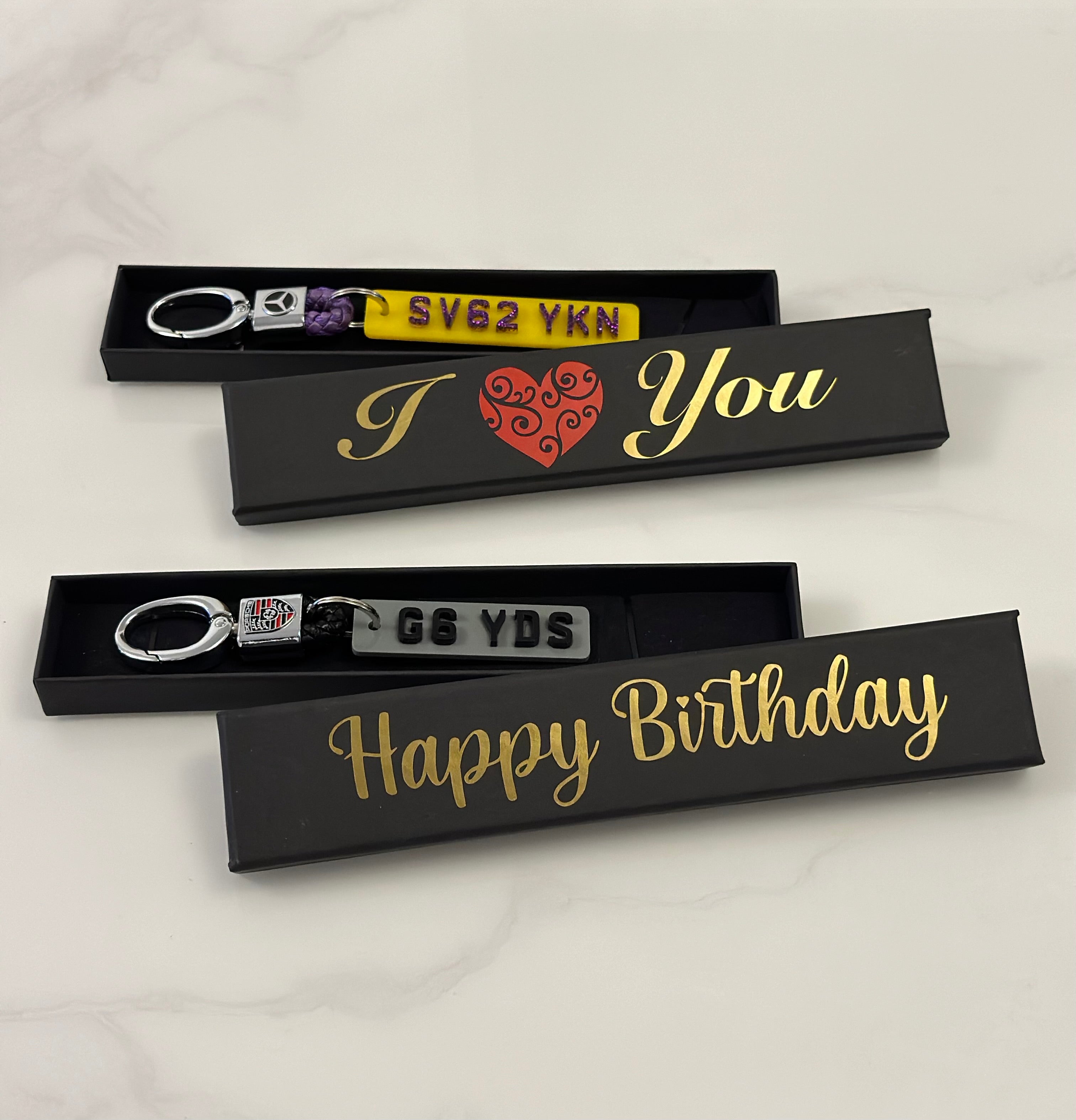 4d Single Sided Number Plate Keyring
