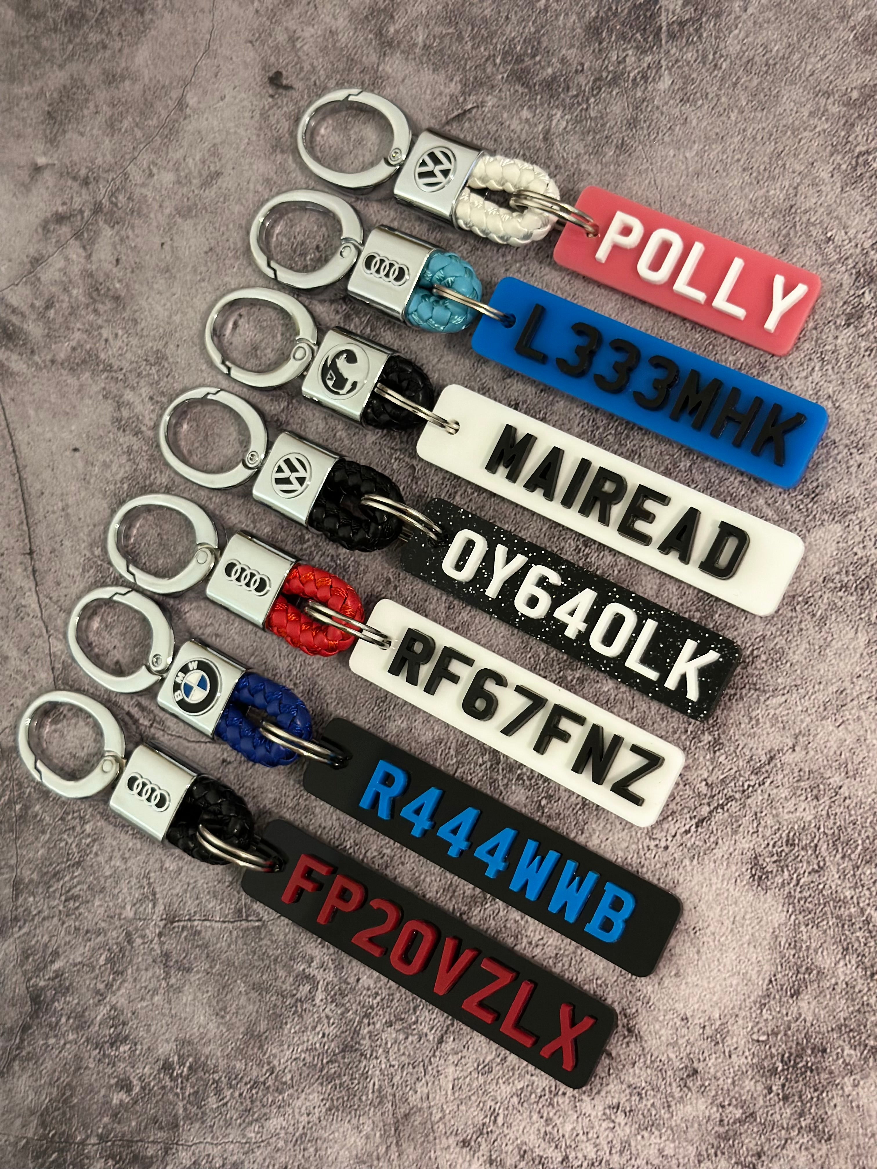4d Full Shebang Number Plate Keyring